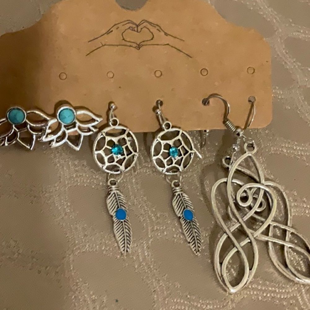 NWT 3 piece bohemian earring set